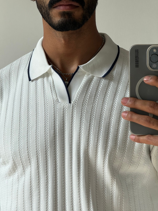 بولوز یقه هفت آستین بلند اولدمانی polo