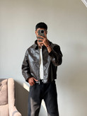 کاپشن چرم اورجینال باکسی polize